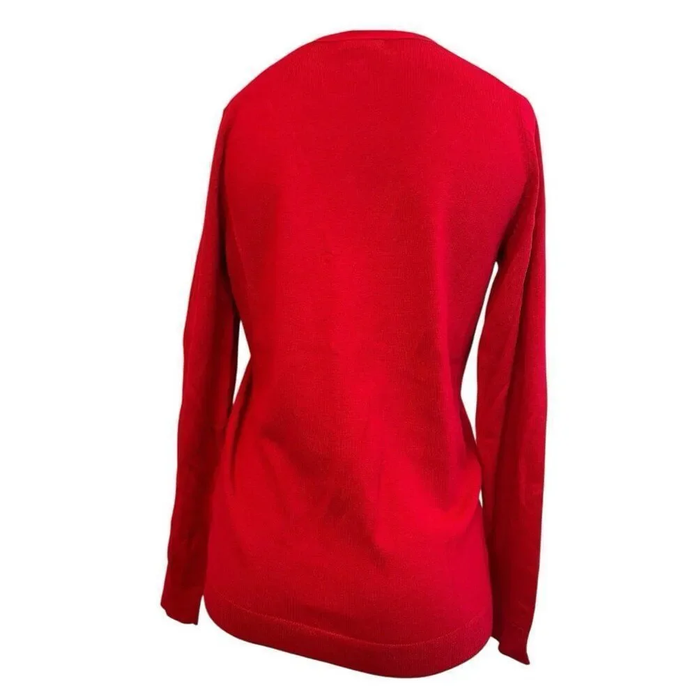 Cobra Kai Ladies XS Red Cardigan Heritage Unified High School Varsity Sweater